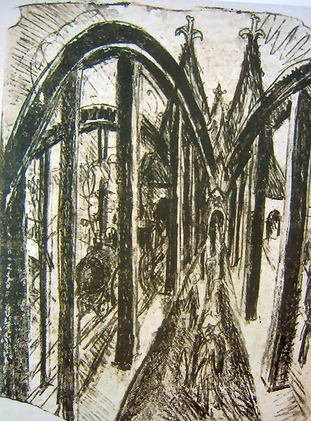 Rheinbrücke in Köln  av Ernst Ludwig Kirchner
