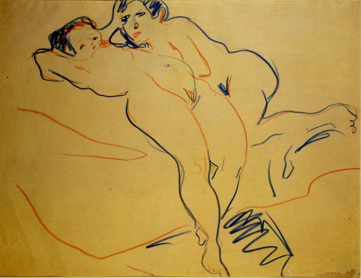Ruhendes Paar av Ernst Ludwig Kirchner