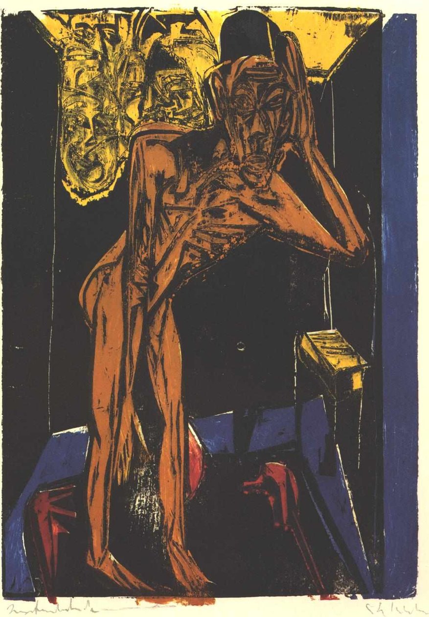 Schlemihl in der Einsamkeit des Zimmers av Ernst Ludwig Kirchner