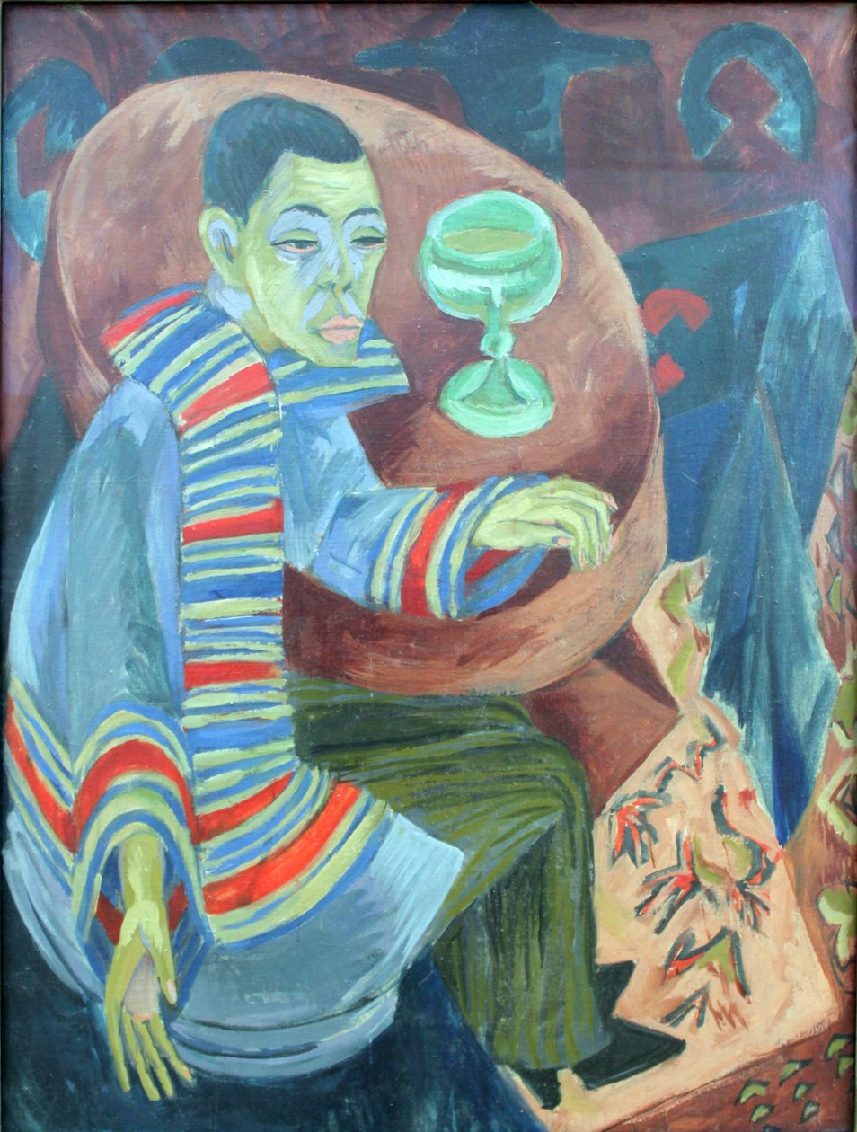 Självporträtt som dricker av Ernst Ludwig Kirchner