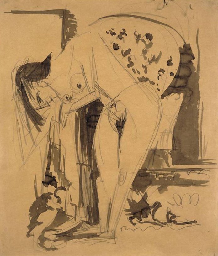 Böjning i rymden av Ernst Ludwig Kirchner