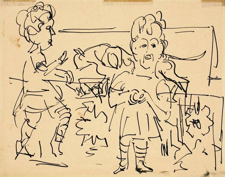 Spielende Kinder av Ernst Ludwig Kirchner