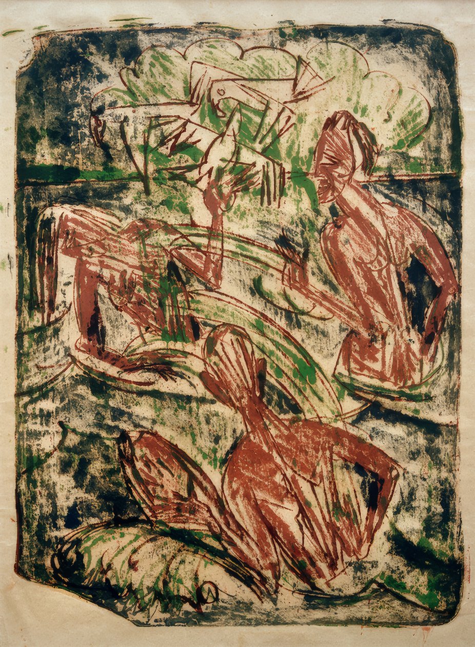 Stänkbad av Ernst Ludwig Kirchner