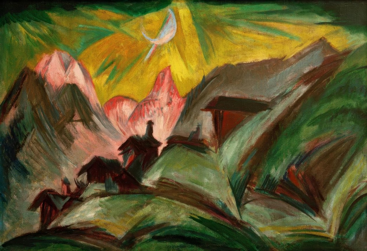 Stafelalp vid månsken av Ernst Ludwig Kirchner