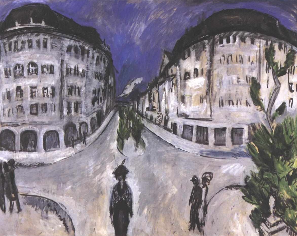 Straße am Stadtpark Schöneberg av Ernst Ludwig Kirchner