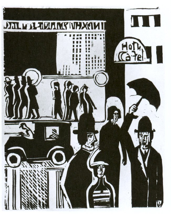 Väg i regn av Ernst Ludwig Kirchner