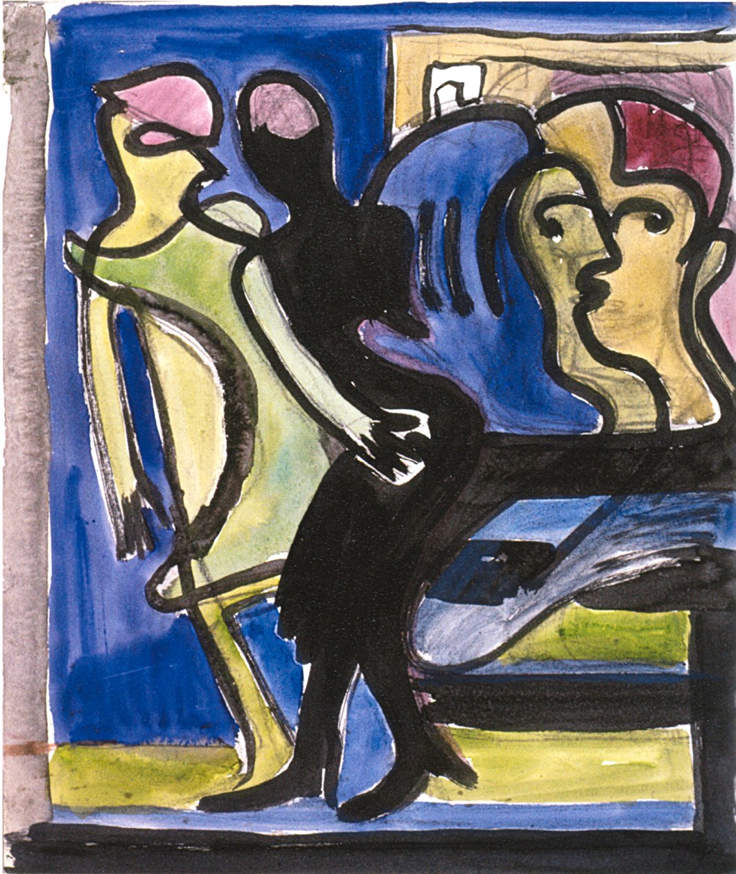 Straßenszene av Ernst Ludwig Kirchner
