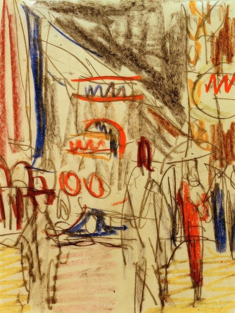 Gatubild av Ernst Ludwig Kirchner