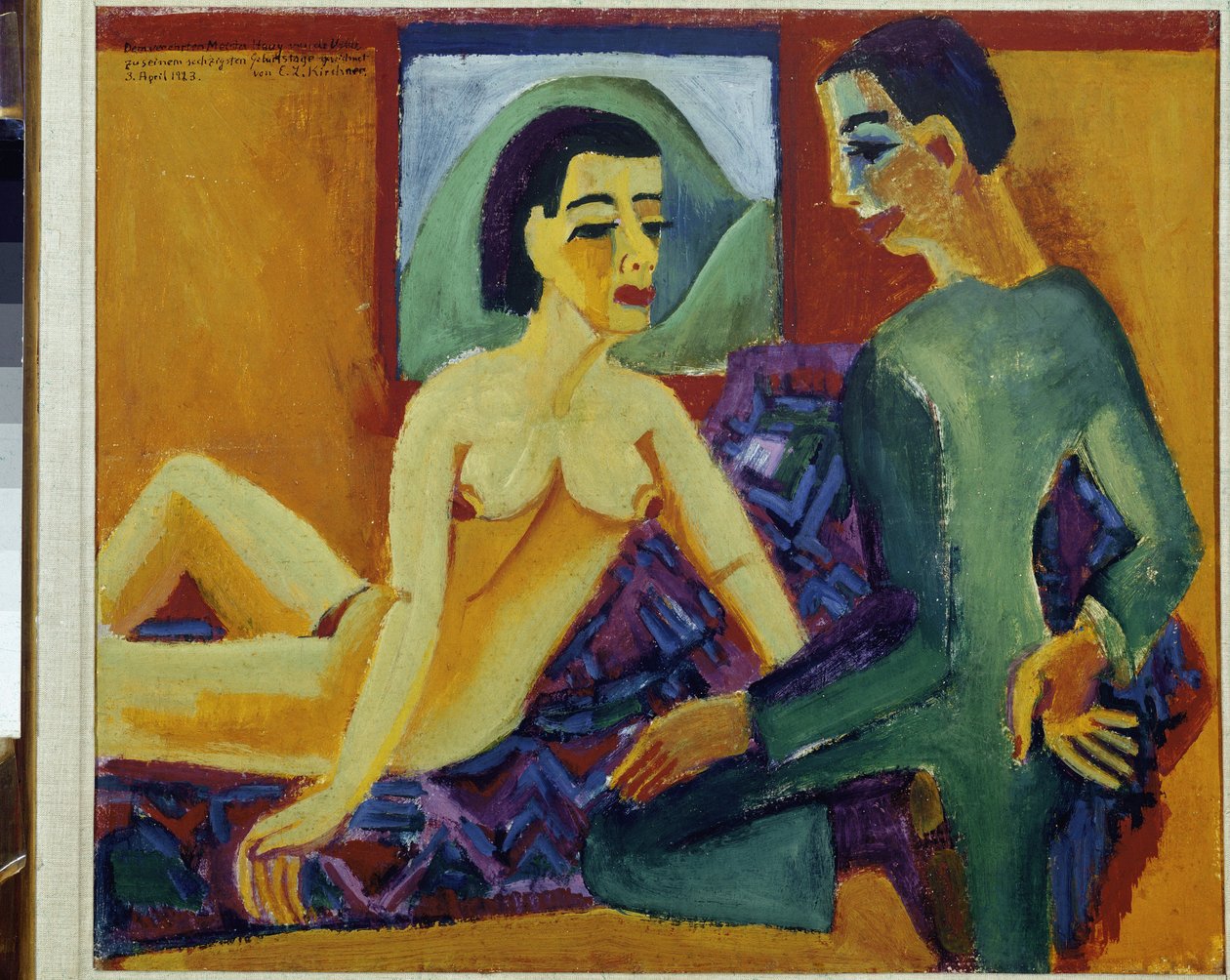 Paret - Målning av Ernst Ludwig Kirchner (1880-1938), olja på duk, 59x69 cm, 1923. Paris, Nationalmuseet för modern konst Centre Pompidou av Ernst Ludwig Kirchner
