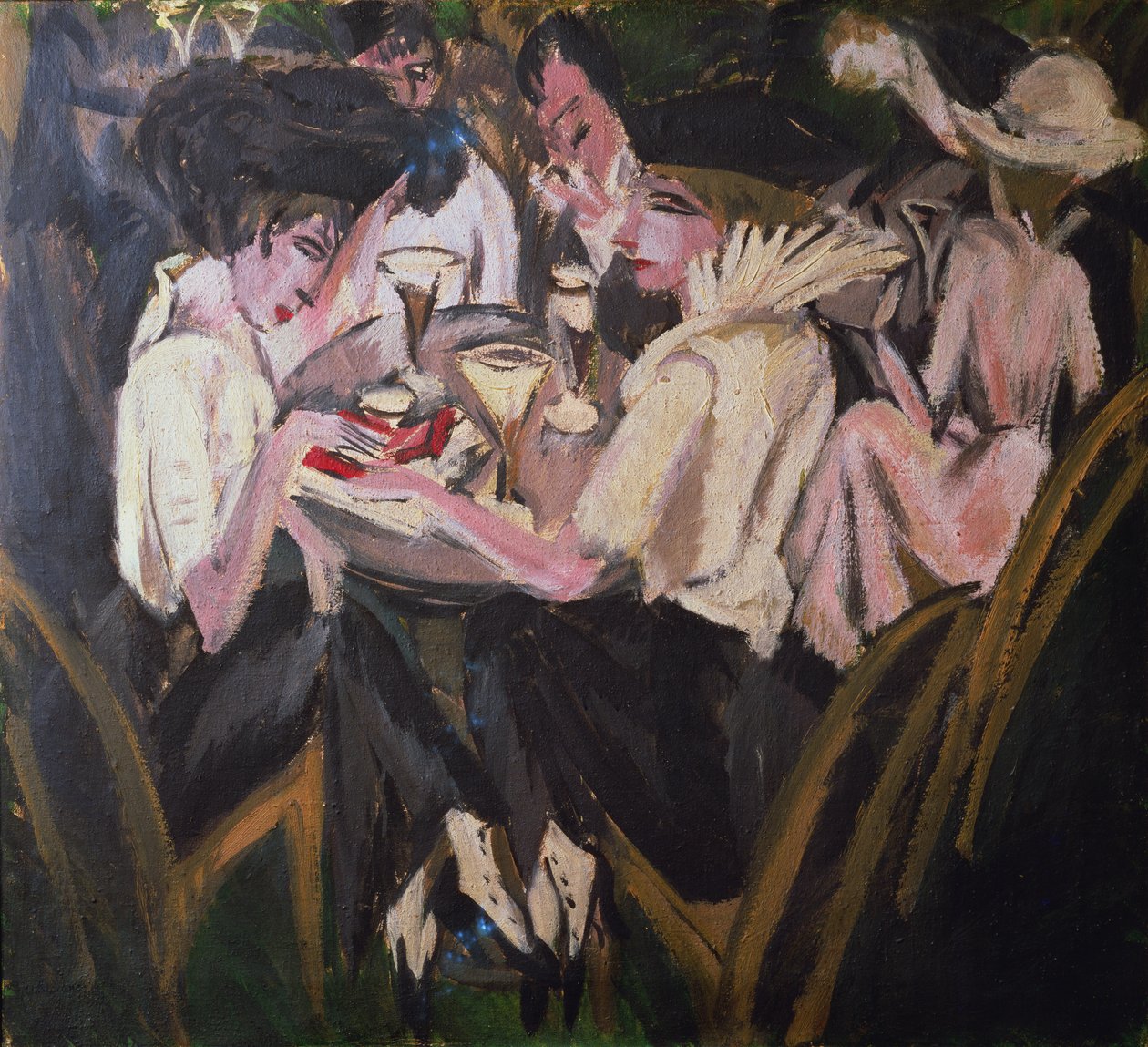 Trädgårdskaféet av Ernst Ludwig Kirchner