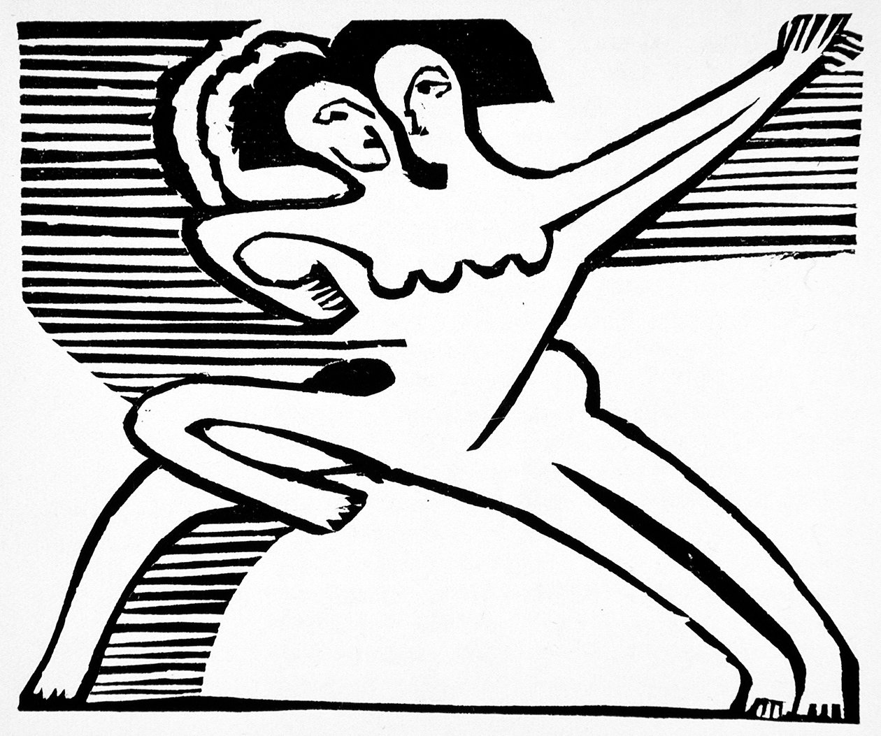 Två dansare, 1932 av Ernst Ludwig Kirchner