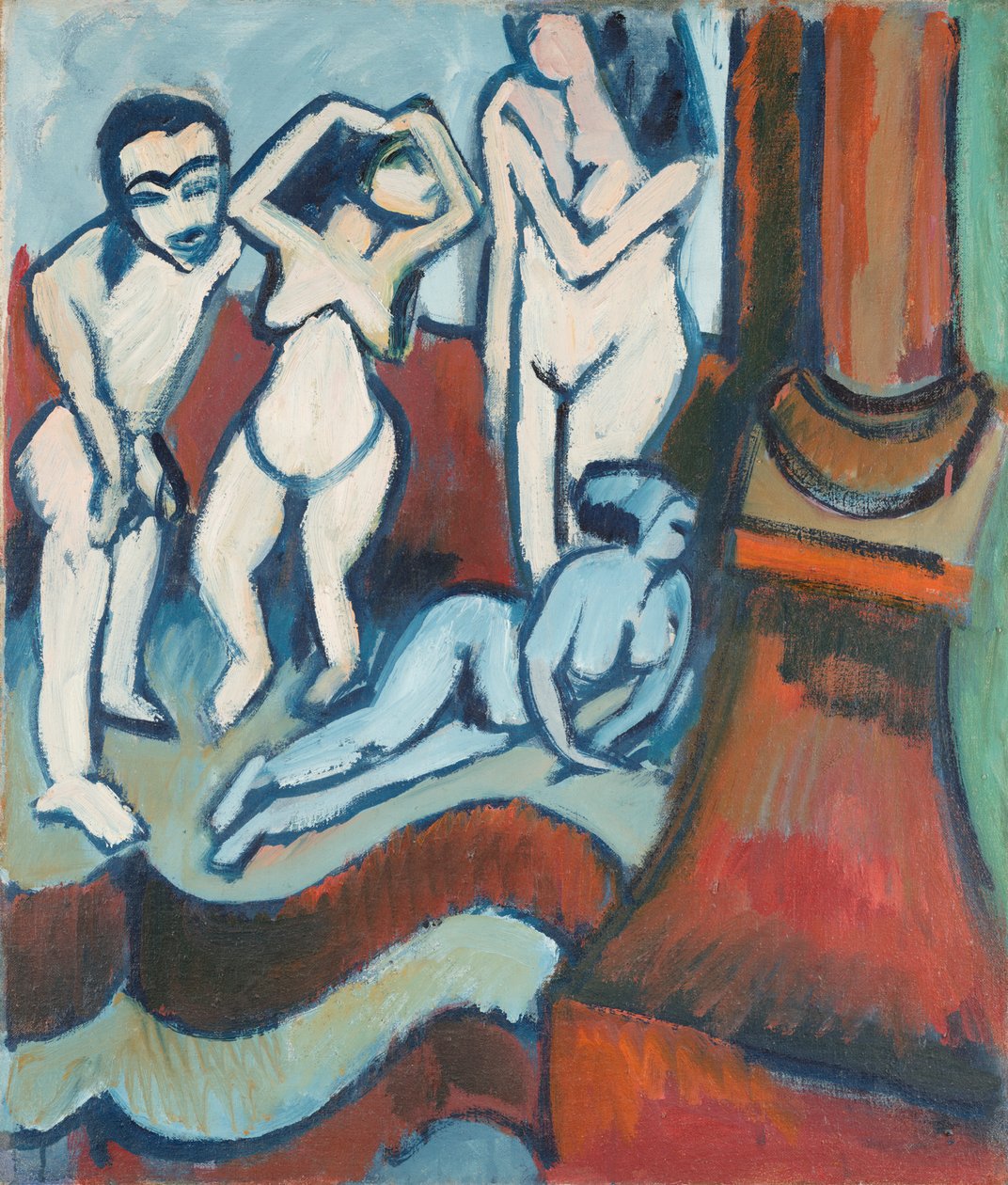 Vier Holzplastiken  av Ernst Ludwig Kirchner