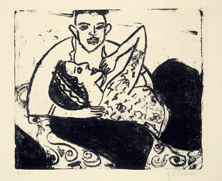 Werbendes Mädchen  av Ernst Ludwig Kirchner