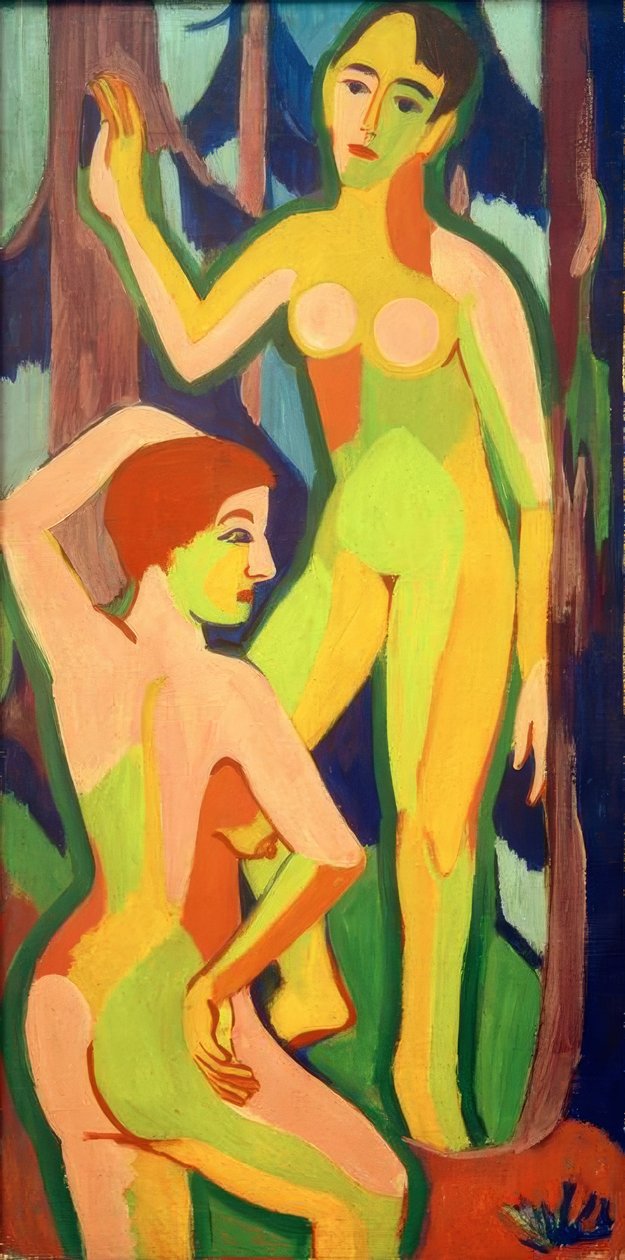 Två akter i skogen II av Ernst Ludwig Kirchner