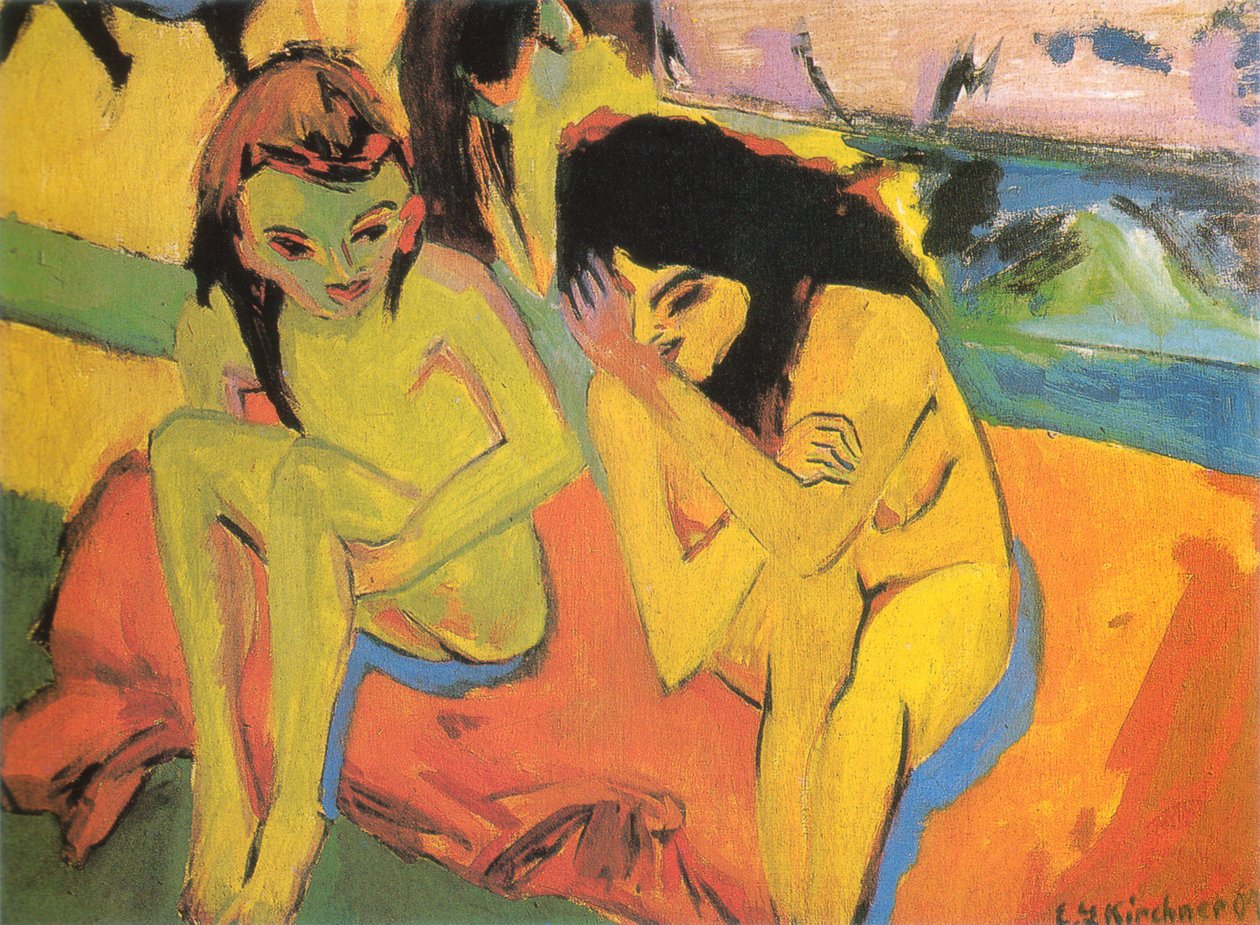 Zwei Mädchen  av Ernst Ludwig Kirchner