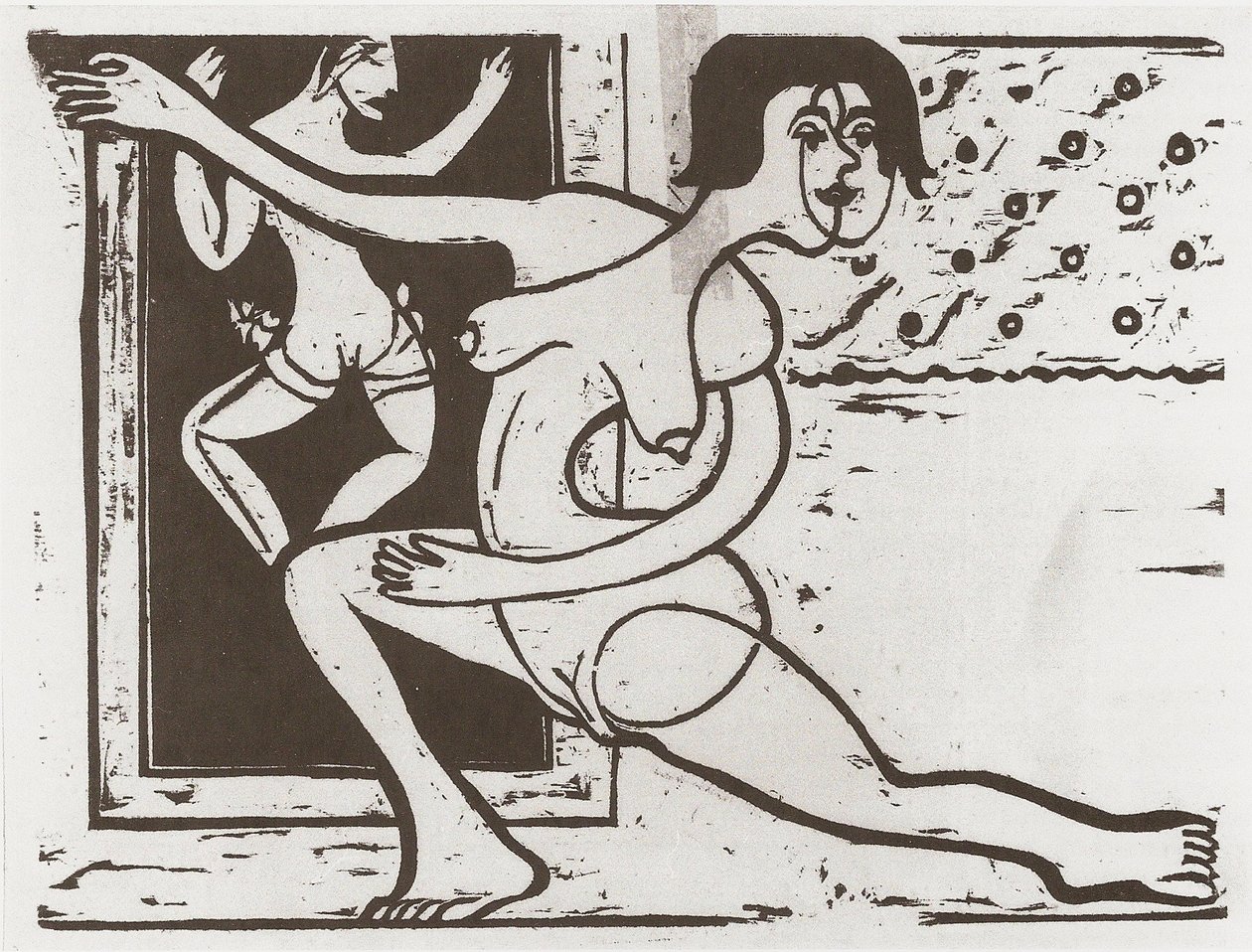 ÜbendeTänzerin av Ernst Ludwig Kirchner