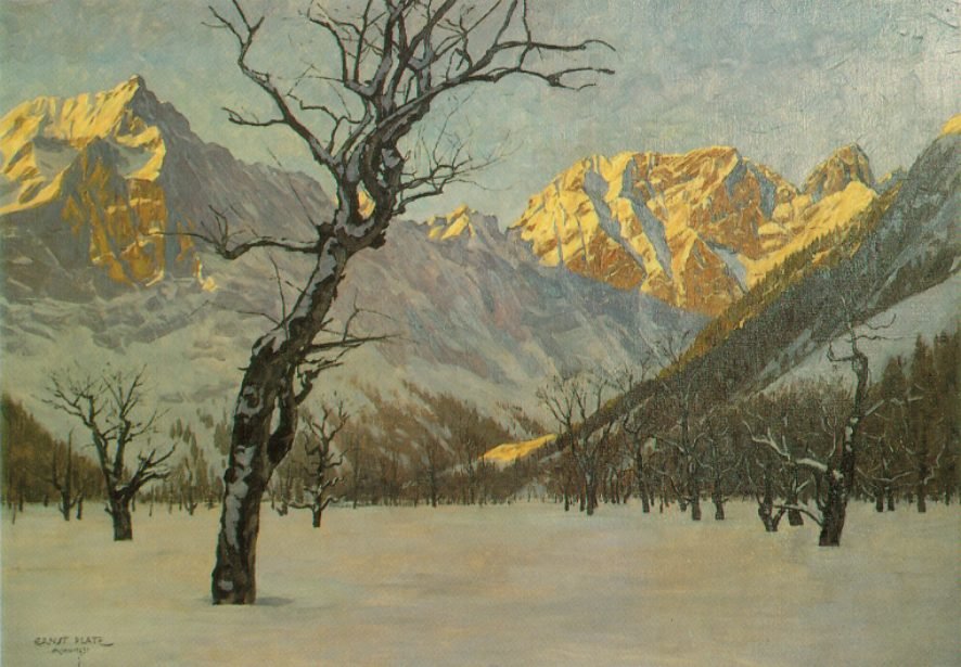 Marzmorgen im Karwendel, Groer Ahornboden av Ernst Platz