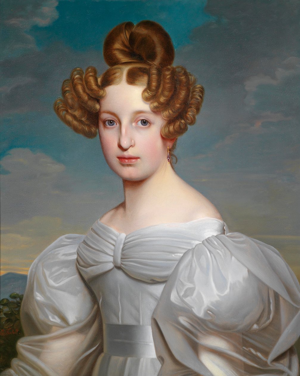 Porträtt av Elise Dorothea Friederike, friherrinnan von Schaezler, född baronessan von Süsskind (1810–1831) av Ernst Thelott