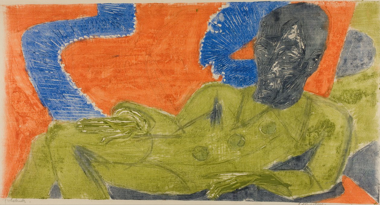 Porträtt av Otto Mueller av Ernst Ludwig Kirchner