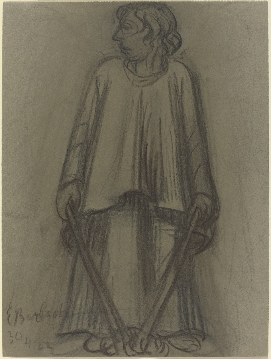 Stående figur med släckta facklor, 1922. av Ernst Barlach