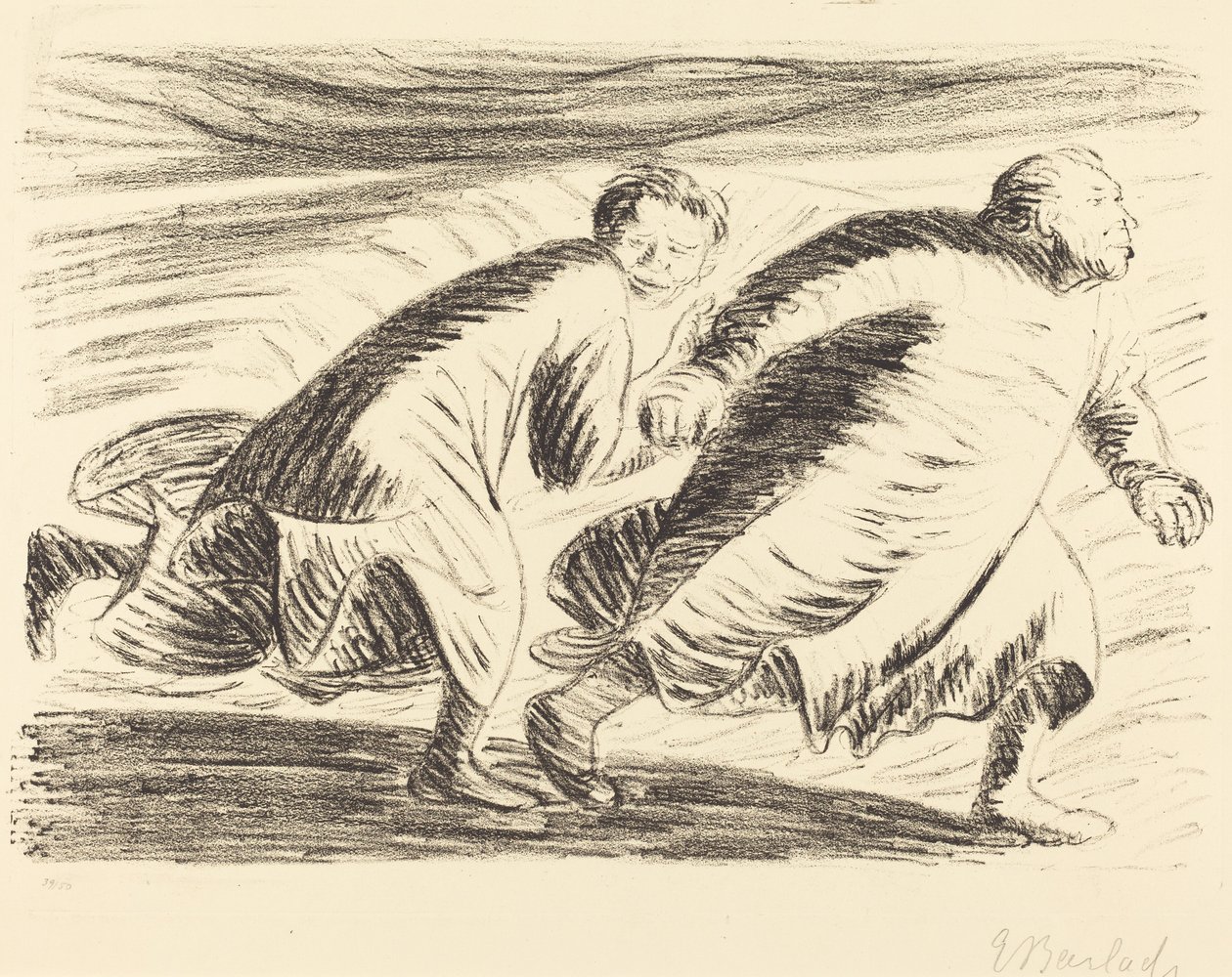 De flyktingar av Ernst Barlach