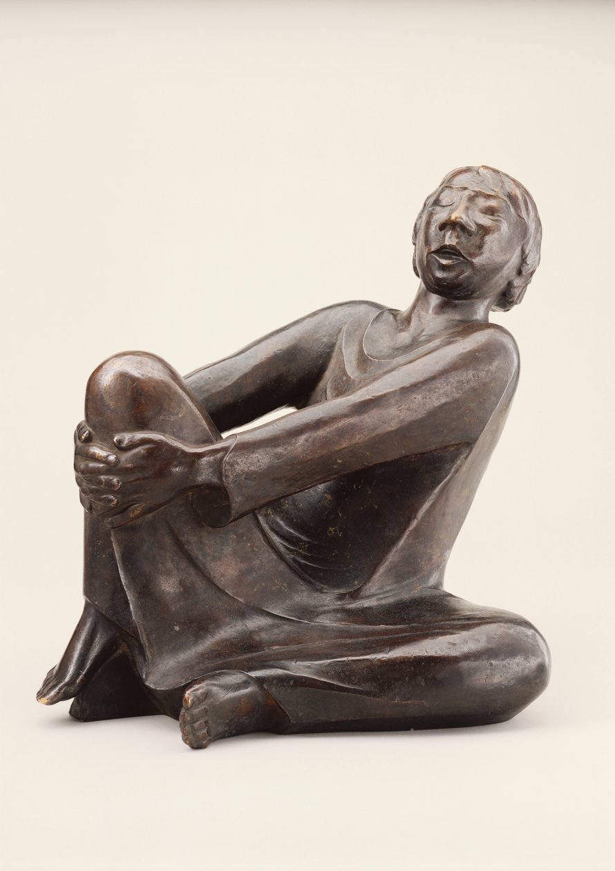 Den sjungande mannen; Der Singende Mann, utformad 1928 och gjuten 1930 (brons med mörkbrun patina) av Ernst Barlach