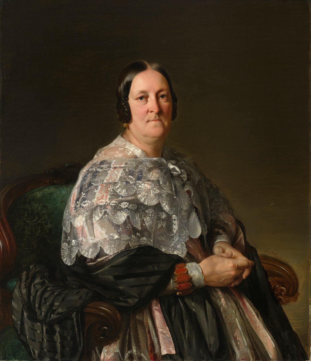 Porträtt av Maria Theresia Freiin von Jakomini av Ernst Christian Moser