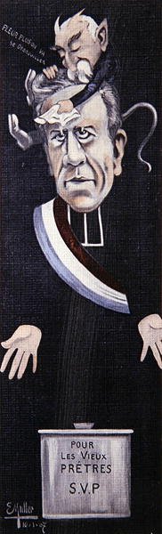 Abbe Lemire tar emot tröst från Georges Clemenceau av Ernst Emmanuel Muller