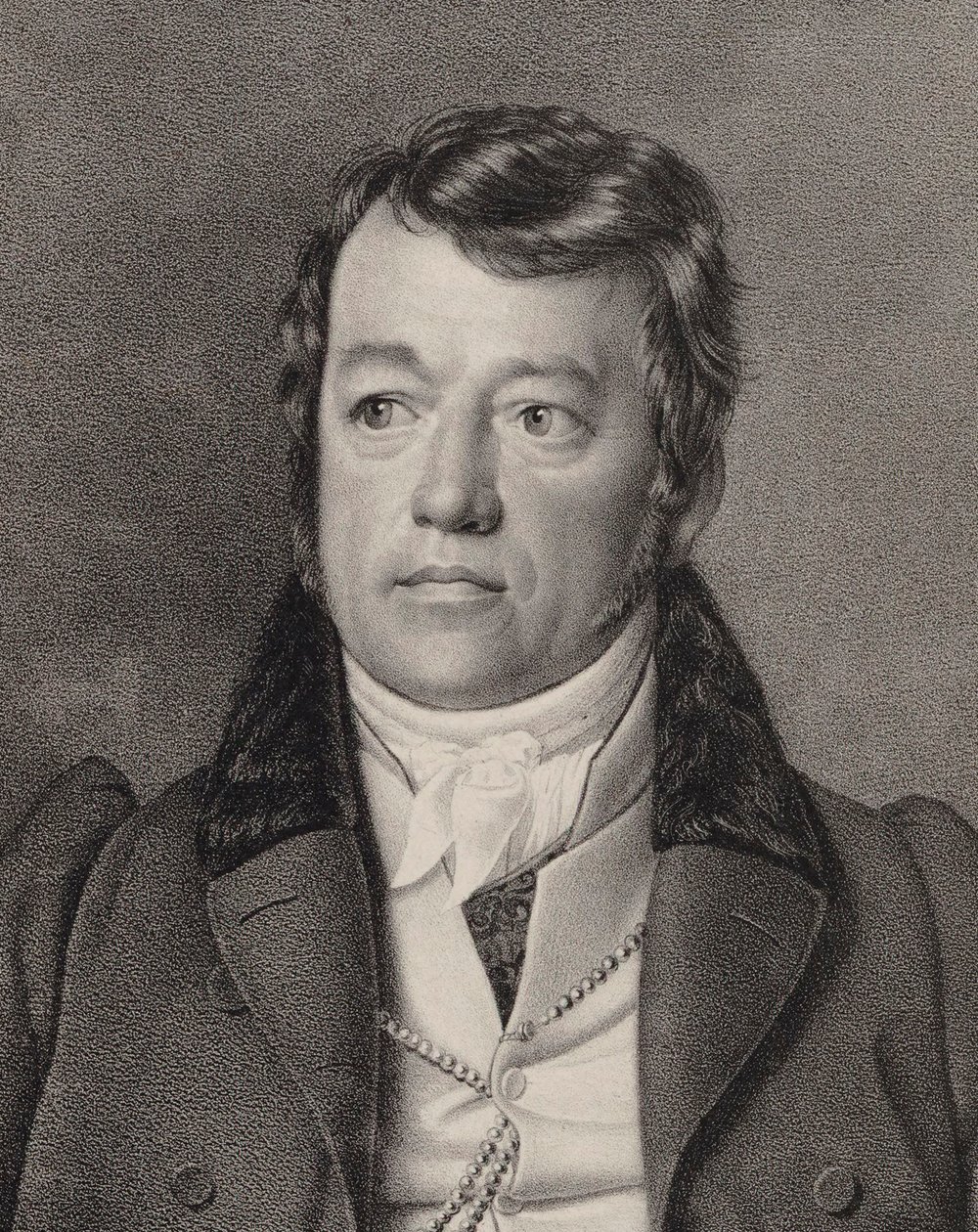 Porträtt av organisten och kompositören Friedrich Schneider 1786-1853, ca. 1840. av Ernst Friedrich Oldermann