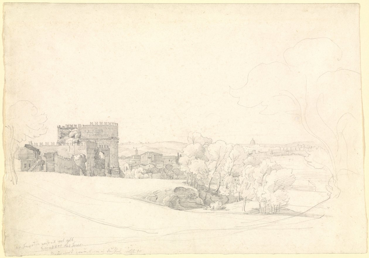 Via Appia Antica med Cecilia Metellas grav av Ernst Fries