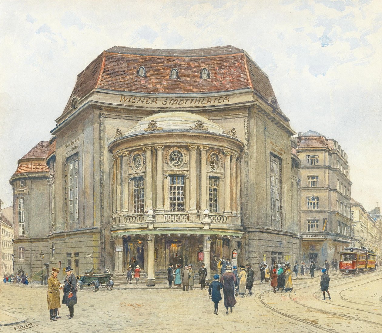 Wiens stadsteater, 1924. av Ernst Graner