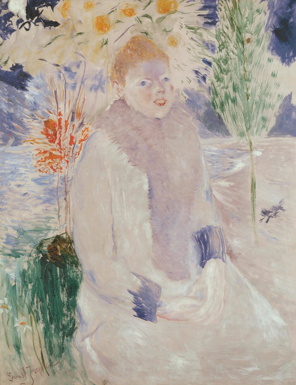 Porträtt av en dam, ca 1890-1900 av Ernst Josephson