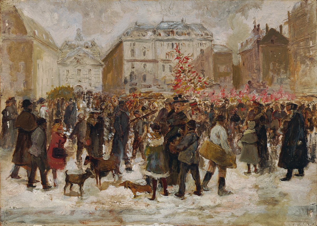 Julmarknad vid hovet i Wien av Ernst Juch
