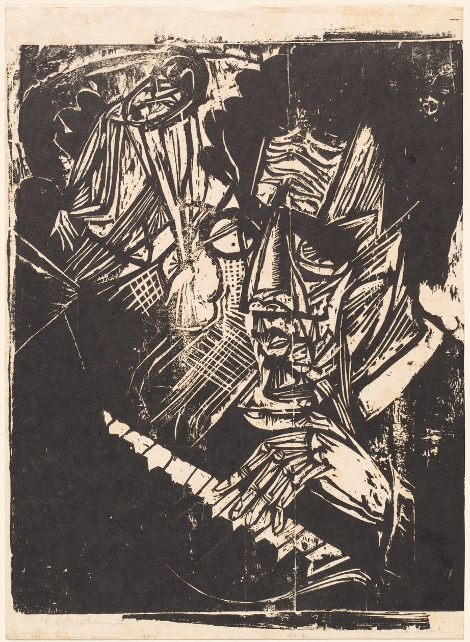 Kompositören Klemperer, 1916. av Ernst Ludwig Kirchner