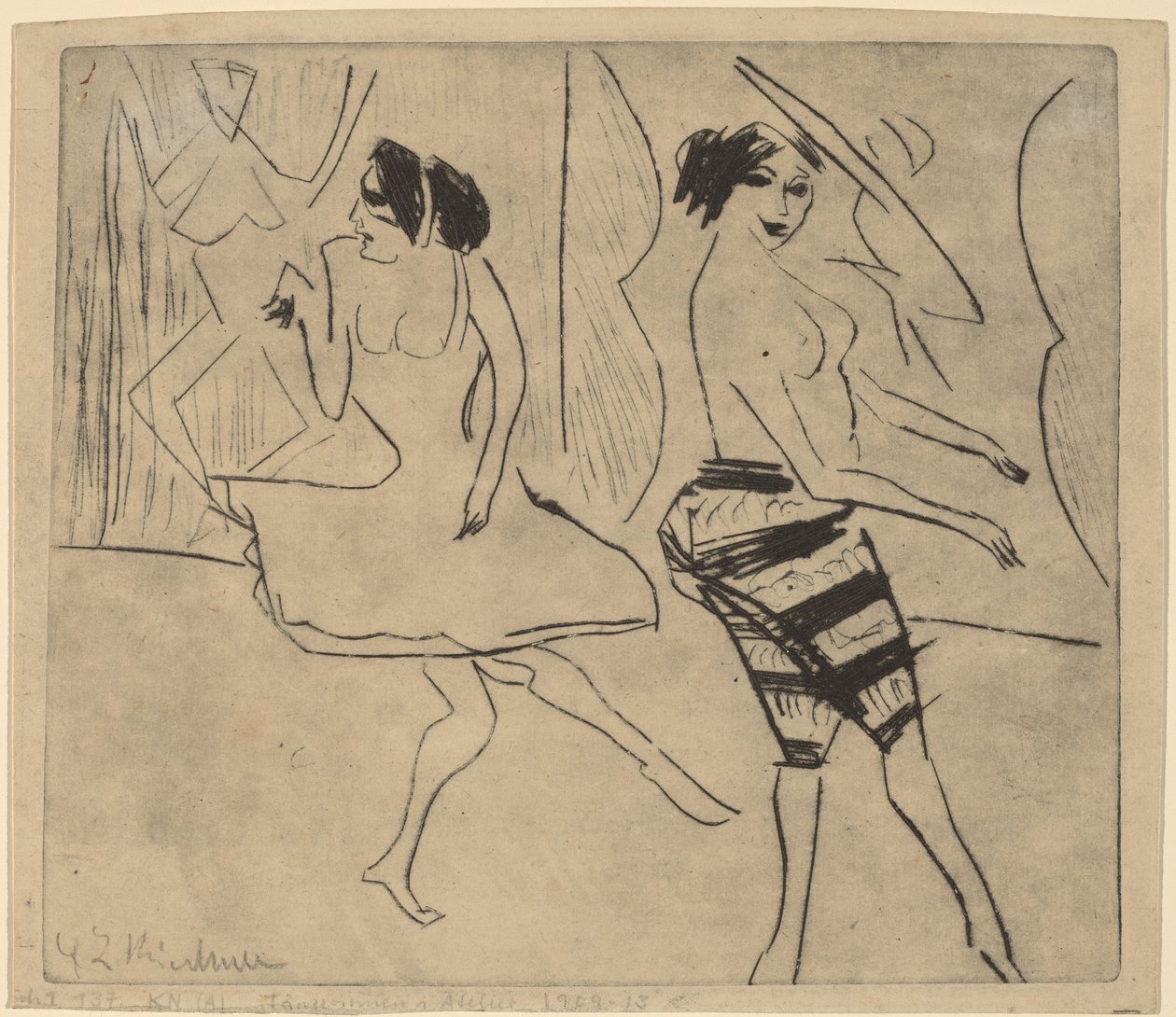 Dansare i studio, 1911. av Ernst Ludwig Kirchner