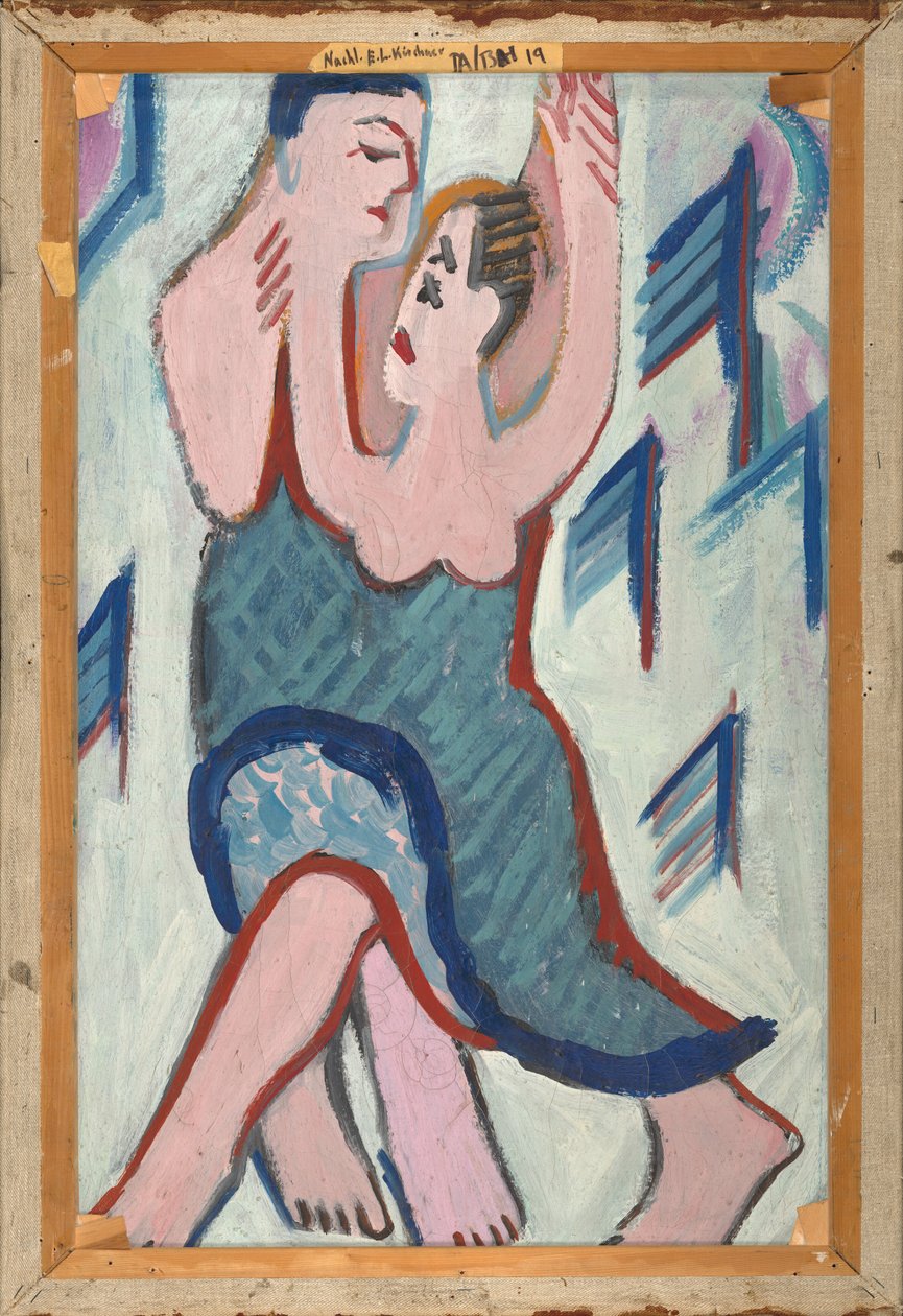 Dansande par i snön [omvänd], 1928-1929. av Ernst Ludwig Kirchner