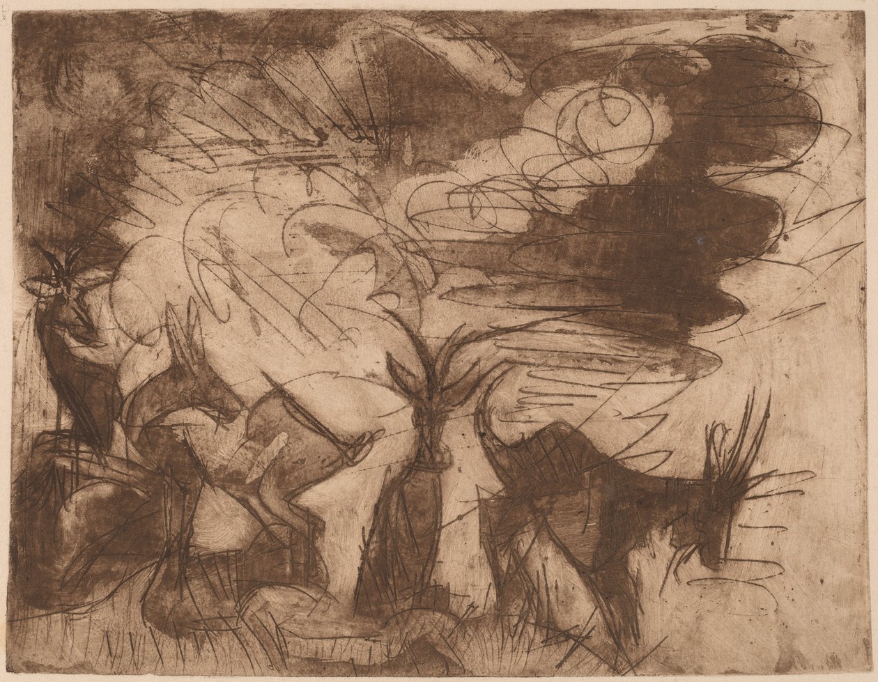 Getter och moln, 1919. av Ernst Ludwig Kirchner