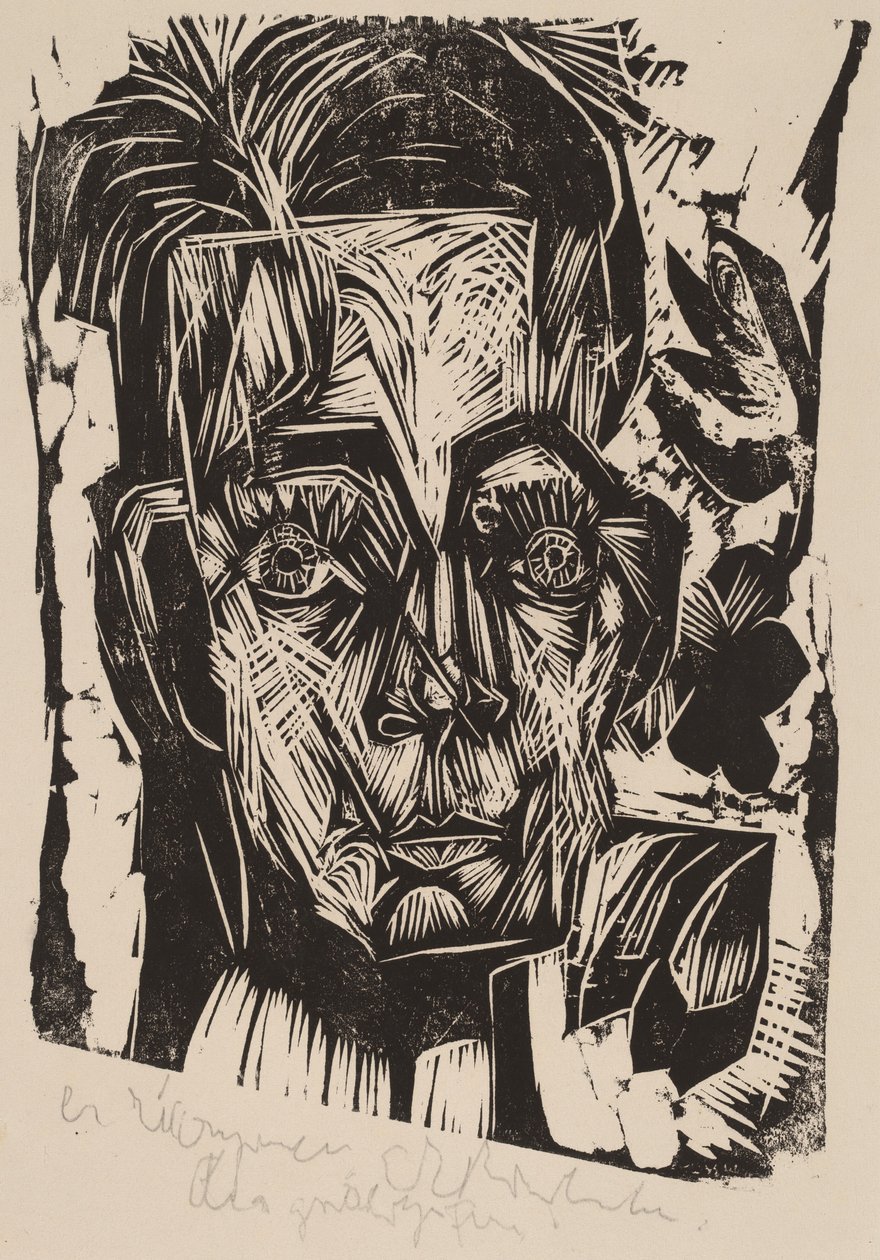 Chef för doktor Robert Binswanger, studenten, 1917-1918. av Ernst Ludwig Kirchner