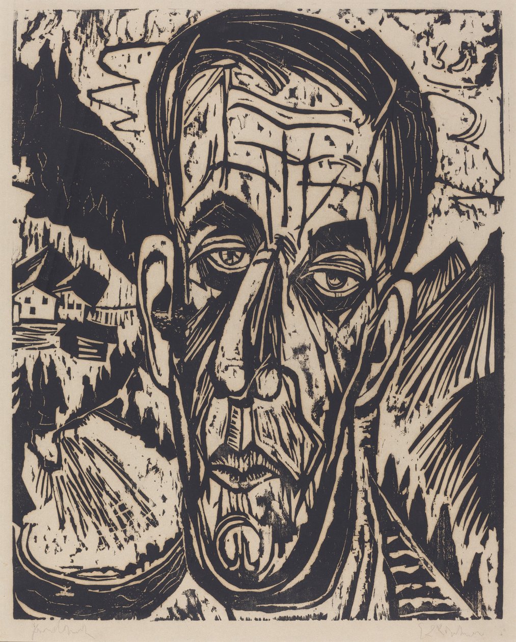 Chef för van de Velde, Bright Kopf van de Velde, Hell, 1917. av Ernst Ludwig Kirchner