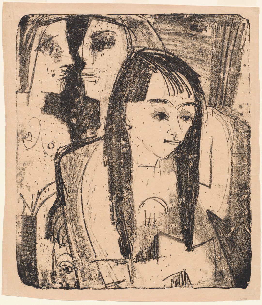 Porträtt av en flicka, 1921. av Ernst Ludwig Kirchner