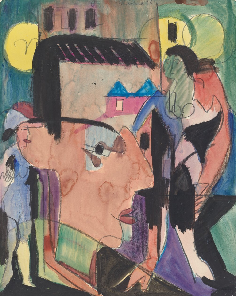 Självporträtt, 1928. av Ernst Ludwig Kirchner