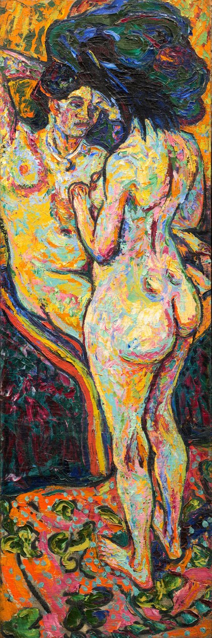Två nakenbilder [framsidan], 1907. av Ernst Ludwig Kirchner