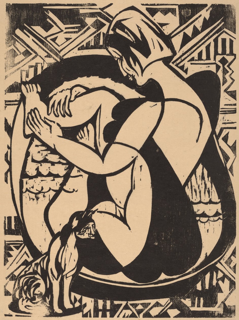 Kvinna i badkaret, 1936. av Ernst Ludwig Kirchner
