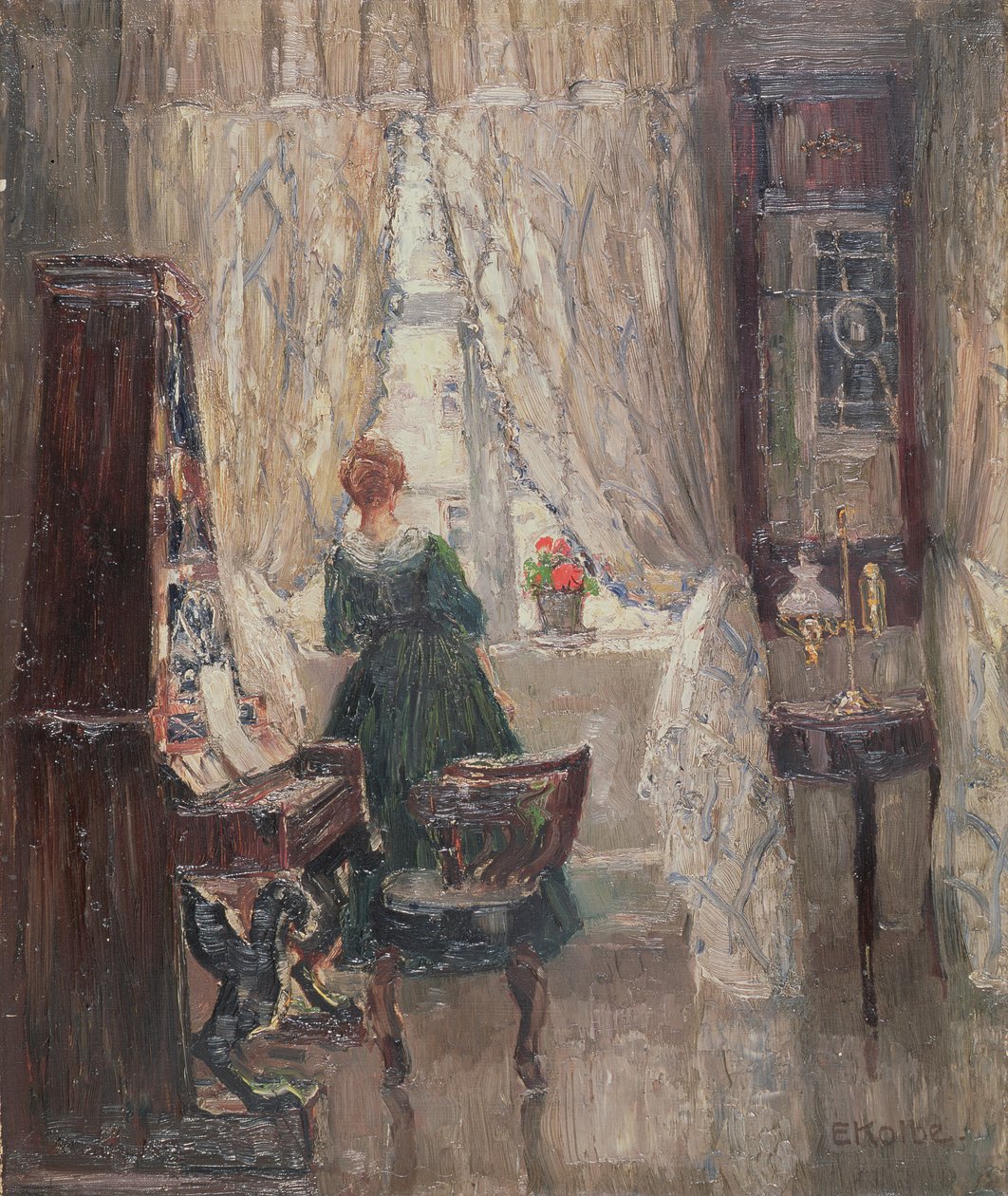 I Salongen, c.1910 av Ernst Kolbe