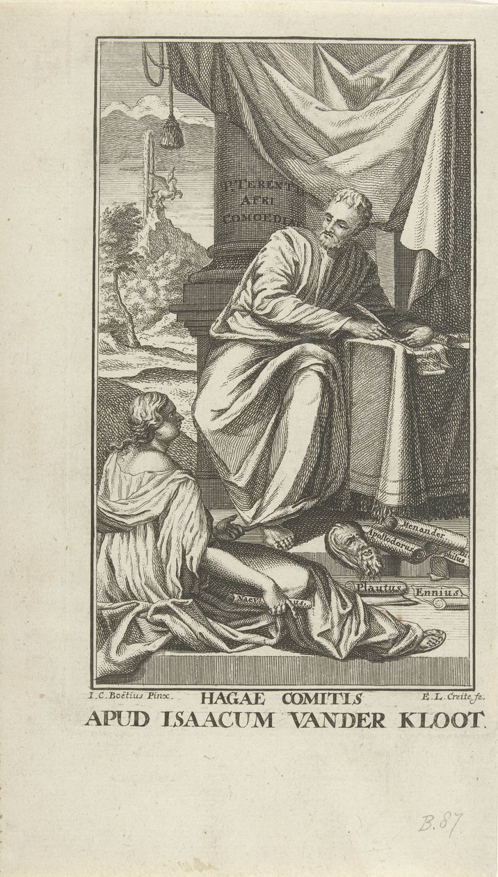 Titelsida för komedi för Terentius Komedier (titel på objekt) av Ernst Ludwig Creite