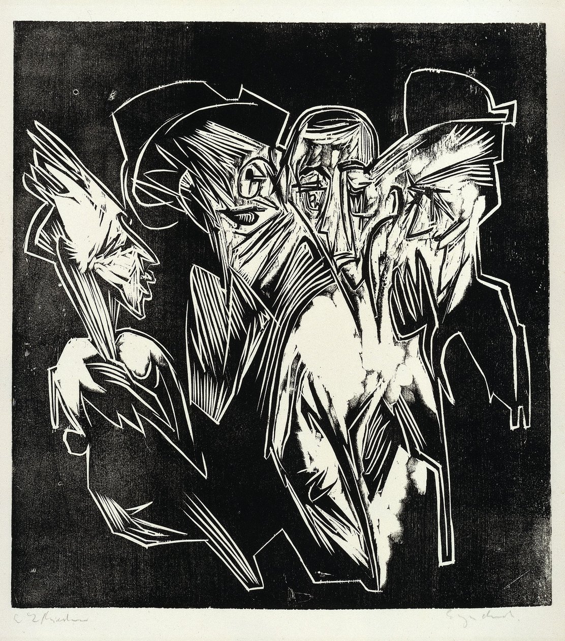 Absalom och hans rådgivare av Ernst Ludwig Kirchner