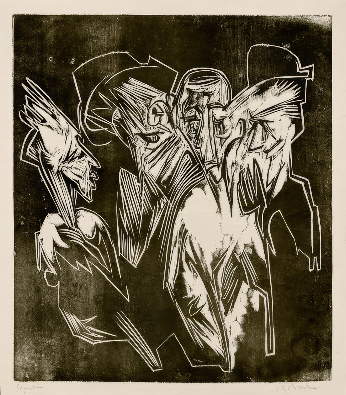 Absalom och hans rådgivare av Ernst Ludwig Kirchner