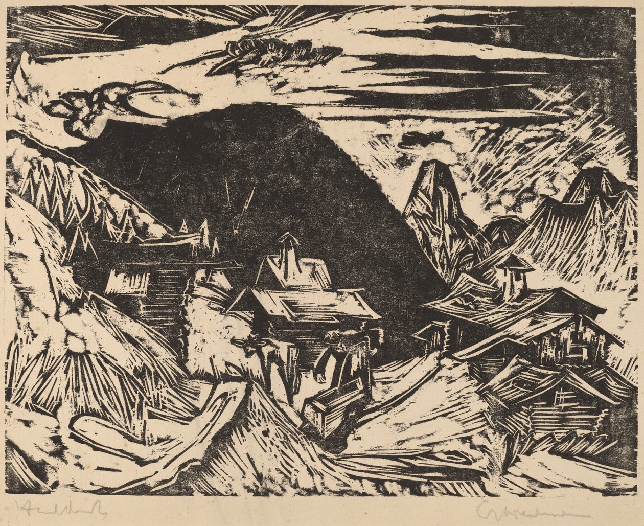 alpin betesmark av Ernst Ludwig Kirchner