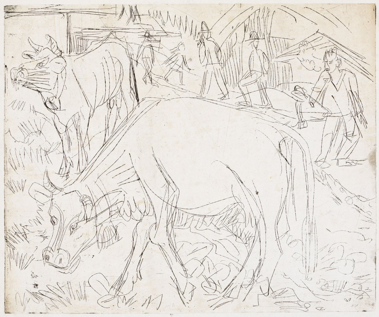 Alpinsk scen av Ernst Ludwig Kirchner