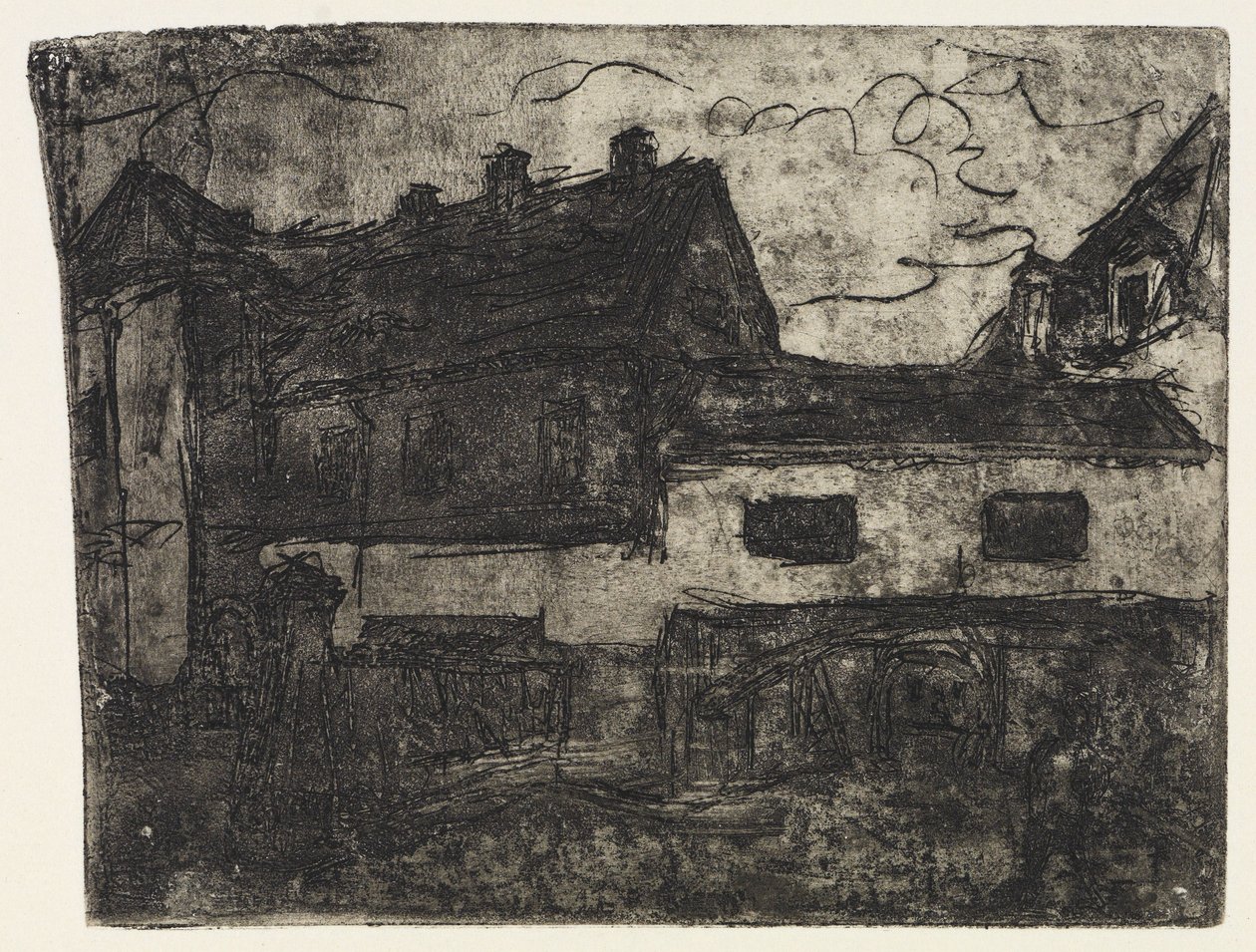 Gammal huspassage i Dresden-Deuben av Ernst Ludwig Kirchner